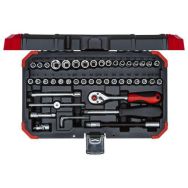 Jeu douilles 1/4" 4-14mm 46 pièces R49003046Red