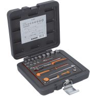 Jeu douilles 1/4" 6 pans métriques cliquet - 20 pièces