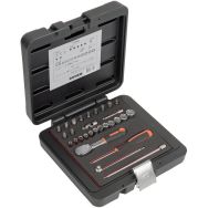 Jeu douilles 1/4" 6 pans métriques cliquet - 25  pièces
