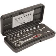 Jeu douilles 1/4" 6 pans métriques et cliquet réfrigération