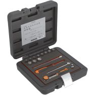 Jeu douilles 1/4" cliquet tête ronde/rallonges 16 pièces