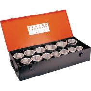 Jeu douilles 1" 6 pans cliquet tête ronde/adaptateur