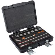 Jeu douilles 3/8" 6 pans métriques - 22 pièces