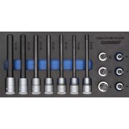 Jeu douilles tournevis 1/2'' en module 1/3 1500CT1-IN19KLM