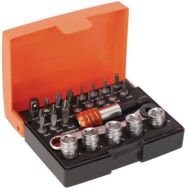 Jeu embouts et douilles 1/4" vis fente/PH/PZ/TORX/6 pans