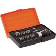 Jeu tournevis à cliquet porte-embouts 1/4" 22 pièces
