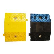 Jeux de 2 ralentisseurs modulaire Noir/Jaune 70 mm