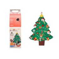 Kit DIY sapin de Noël géant feutrine avec 30 décorations