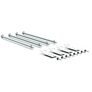 Kit ancrage au sol mobilier urbain - platines tiges 600 mm vis inox