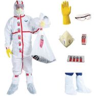 Kit complet de protections jetables contre l'amiante - T. L