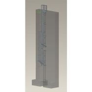 Kit complet échelle à crinoline - Hauteur 13,50 m