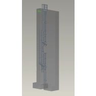 Kit complet échelle à crinoline - Hauteur 14,75 m