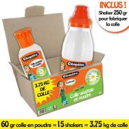 Kit fabrication colle en poudre : colle BIOPOWDER + 1 shaker