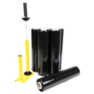 Kit film étirable cast opaque avec dérouleur acier - Manutan Expert
