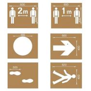 Kit pochoirs de distanciation sociale
