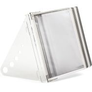 Kit pupitre crystal A4 - 8 poches - Gris et Blanc