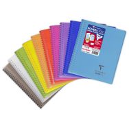 Koverbook reliure intégrale enveloppante PP transparent 17x22cm 100p Séyès coloris assortis livré en boîte prêt-à-vendre