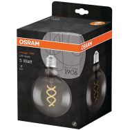LED globe Ed.1906 125mm clair fil spiral smoke 5W15 E27