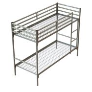 LIt superposé Quiétub 90x190 cm treillis métal 9006 Alu