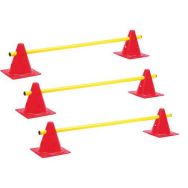 Lot 3 mini-haies cones 18cm eco reglable hauteur : 7-14 cm