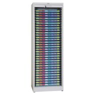 L'armoire de stockage livrée avec 32 plateaux piluliers et étiquettes couleur