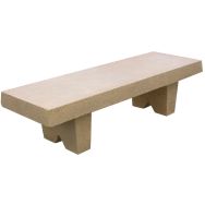 La banquette béton pieds V - Ocre sablé