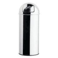 La poubelle ROSSIGNOL grand volume avec trappe Basic 45 l - Inox