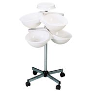 La table de services à rouleaux Blanc