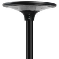 Lampadaire LED solaire 2300 lumens IP65 noir, sans mat