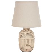 Lampe céramique JAKARTA H36,50 cm beige Corep