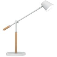 Lampe de bureau LED Vicky scandinave bois et blanc - Unilux