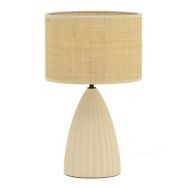 Lampe de bureau Sonia céramique et sisal crème