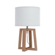 Lampe de bureau en bois et tissu Beker - Meet By Paperflow
