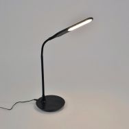 Lampe de bureau flexible flexible en polymère et silicone noir