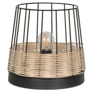 Lampe en métal peint Abat-jour en métal filaire noir
