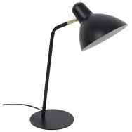 Lampe métal MARCEL H43cm noir mat/laiton Corep