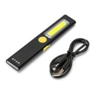 Lampe torche LED rechargeable 3W en aluminium noir