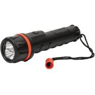 Lampe torche caoutchouc incassable 3 LED - Pile AA/LR6