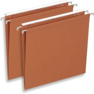 Le lot de 25 dossiers kraft volets d'agrafage Budget pour tiroir fond en V