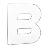 Lettres à décorer en papier mâché 12 cm blanc -Décopatch