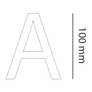 Lettres majuscules 10 cm en résine thermocollée