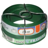 Lien plastifié plat vert bobine 50m ø80 mm