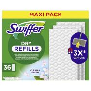 Lingette sèche Dry pour balai Swiffer - Boîte de 36 - Swiffer