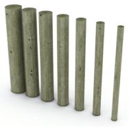 Lisse Normandie en rondin Ø 8 cm H2000 cm - pin