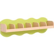 Lisse d'accueil 6 casiers vert
