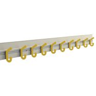 Lisse murale Parkid L.1500mm 10 patères doubles jaunes +clip+vis CHC