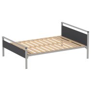 Lit Cubik 140x190 cm sommier lattes rigides Mobidecor