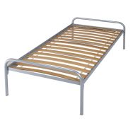 Lit Essentiel sommier à lattes 90 x 190 cm coloris gris