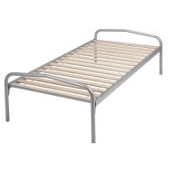 Lit Evolution Standard 90x190 cm sommier lattes RAL 9006 Alu