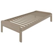 Lit JEFF dosseret tête/pied acacia 80 x 200 cm sommier latte